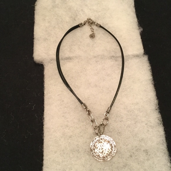 Silpada sterling silver and leather cord necklace